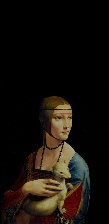 Lady with an Ermine, Leonardo da Vinci HD phone wallpaper
