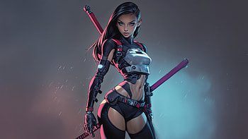 Anime Girl With A Cyber Edge, anime-girl, anime, artist, artwork, art, digital-art HD wallpaper