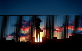 Description: Alone Metro Sunset Anime ... HD wallpaper