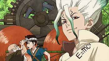 Anime , Dr. STONE characters, Senkuu Ishigami and Chrome, resolution HD wallpaper