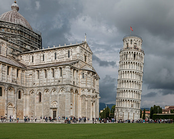 Rainy day, Leaning tower, Dreamy atmosphere HD wallpaper