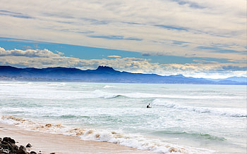 Nature, Waves, Shore, Bank, Ocean, Human, Person, Rowing HD wallpaper