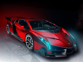 Lamborghini Veneno, Rainbow colors, Cool car , Unique design HD wallpaper