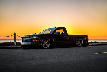 chevrolet chevy silverado car stance tuning truck HD wallpaper