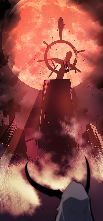 Red Moon Showdown — Sung Jin‑Woo (Solo Leveling ), Anime, red anime, Solo Leveling, Sung Jin-Woo HD phone wallpaper