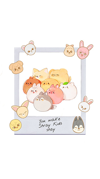 Straykids, art, Animals, Kpop, cartoon, SKZOO, cute HD phone wallpaper