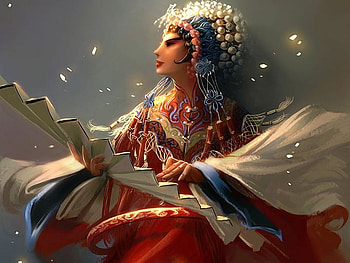 Beijing Opera , cg, 3d, fantasy, chinese artist, ancient times, girl HD wallpaper