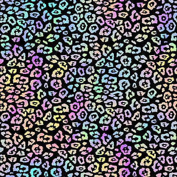 Rainbow Leopatd, leopard, black, holographic HD phone wallpaper
