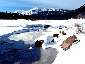 California, winter, snow, nature, , mountains HD wallpaper