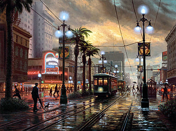 R. C. Davis, r c davis, art, painting, stree HD wallpaper