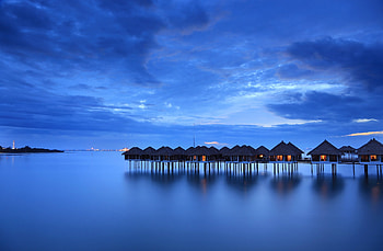 Nature, Houses, Sea, Shore, Bank, Malaysia, Small Houses, Calm HD wallpaper