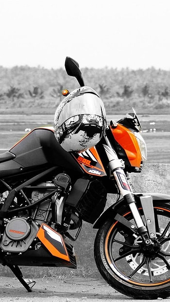Ktm Duke 200, Black And White, Theme HD phone wallpaper