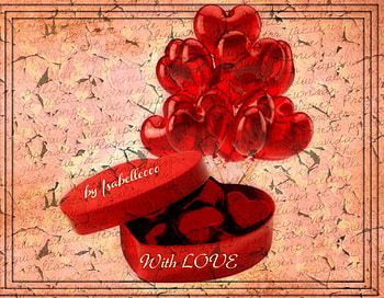 balloons, heart, box, love HD wallpaper