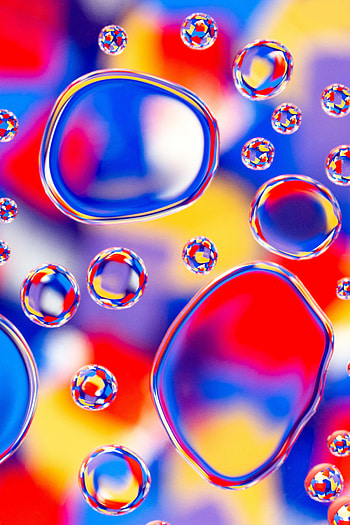 Abstract, Water, Bubbles, Multicolored, Motley, Blur, Smooth HD phone wallpaper