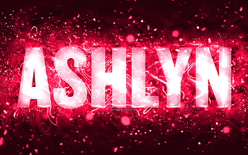 Happy Birtay Ashlyn, , pink neon lights, Ashlyn name, creative, Ashlyn Happy Birtay, Ashlyn Birtay, popular american female names, with Ashlyn name, Ashlyn HD wallpaper