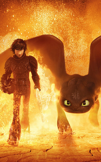 Dragon the Hidden World, Flames animation HD phone wallpaper