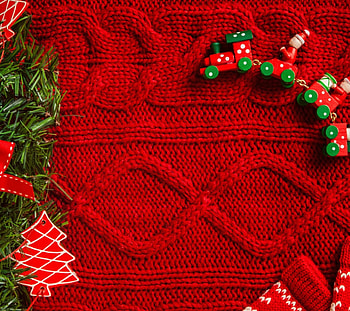 Merry Christmas, cloth, decor, Christmas, red HD wallpaper