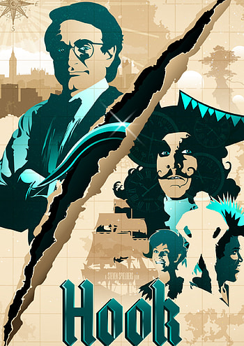 Hook, Artistic tribute, PosterSpy showcase, Nostalgic celebration HD phone wallpaper