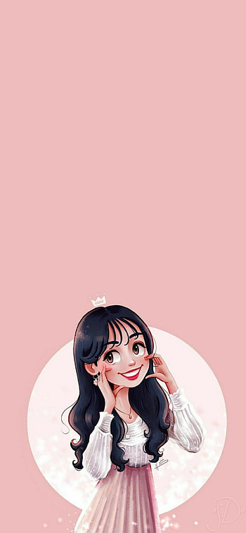 Cute girl, love, pink, for girl HD phone wallpaper