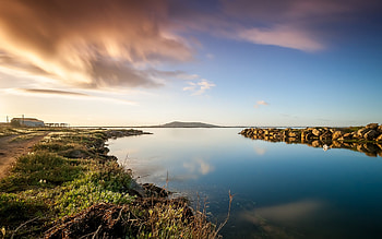 Lake Sky, Lake, Sunset, cloud, Sky HD wallpaper