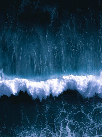 Nature, Water, View From Above, Foam, Wave HD phone wallpaper