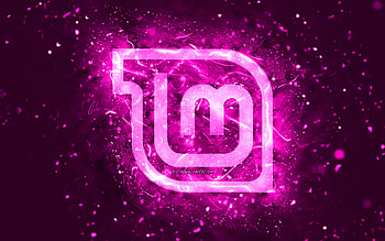 Linux Mint Mate purple logo, , purple neon lights, Linux, creative, purple abstract background, Linux Mint Mate logo, OS, Linux Mint Mate HD wallpaper