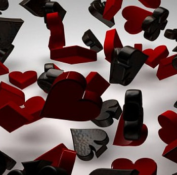3D Card Suits, playing cards, poker, cards, blackjack HD wallpaper