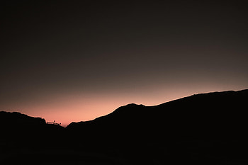 Sunset, Twilight, Dark, Dusk, Hills HD wallpaper