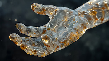Gilded Glass Hand — Human Touch ( ) HD wallpaper