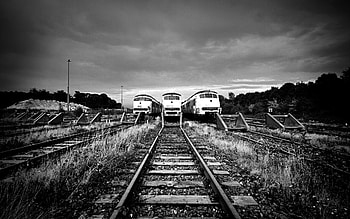 Miscellanea, Miscellaneous, Bw, Chb, Railway, Rails, Train HD wallpaper
