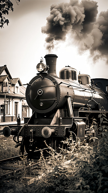 Classic Locomotive: Timeless for Train Enthusiasts, locomotive, railroad, smoke HD phone wallpaper