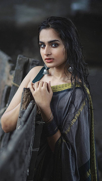 Ayesha Khan, saree seductive, beautiful HD phone wallpaper