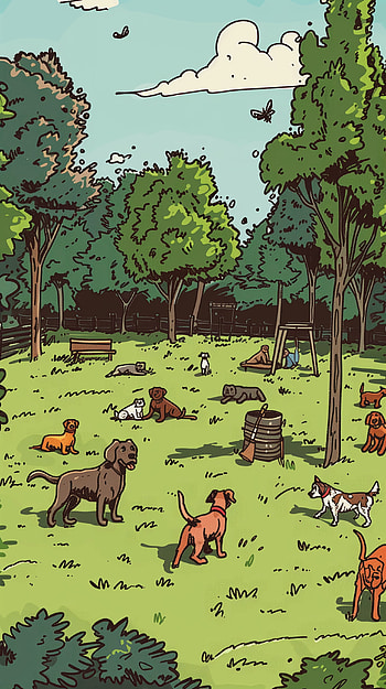 Paws & Play Park, dog, park HD phone wallpaper