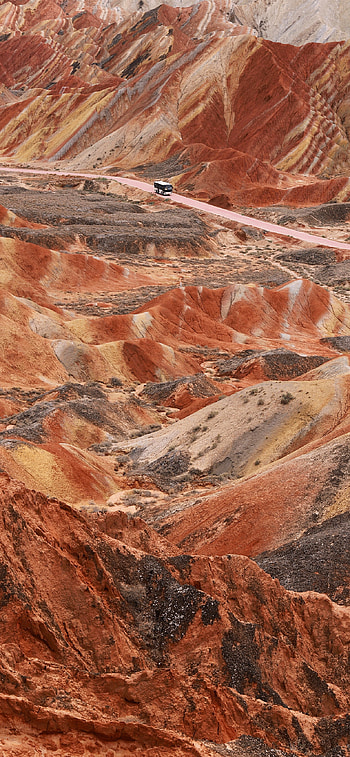 Rainbow mountain, Peru, Outdoor adventure, Stunning landscape HD phone wallpaper