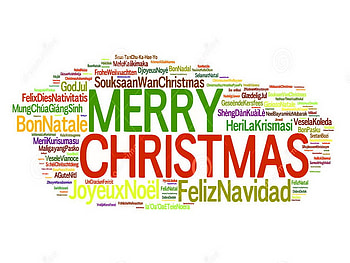 Merry Christmas, greeting, colors, language, Christmas HD wallpaper