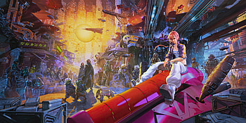 Meteora Girl Spaceship , artist, artwork, digital-art, deviantart HD wallpaper