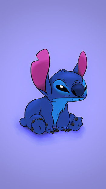 Stitch, drawing, violet, minimalist, anime HD phone wallpaper