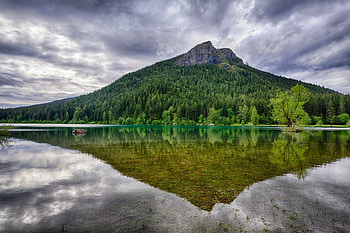 Landscape, Nature, Trees, Mountain, Lake, Reflection, Washington, Rattlesnake Ridge HD wallpaper