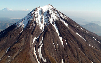 Nature, Snow, Volcano, Slopes, Kamchatka HD wallpaper