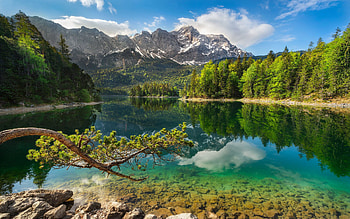 Eibsee, Lakes HD wallpaper