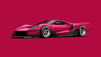 Ford GT C Vgt Minimal Red , ford-gt, ford, cars, artist, artwork, digital-art, minimalism, minimalist HD wallpaper
