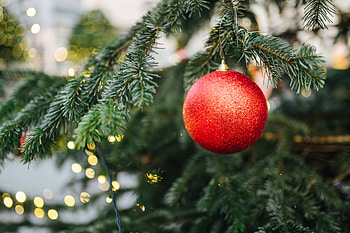 Holidays, New Year, Christmas, Ball, Christmas Tree, Decoration HD wallpaper