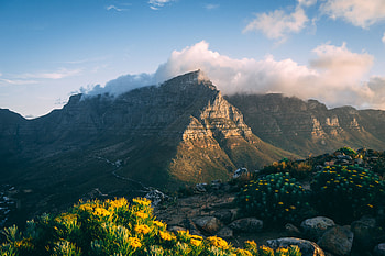 Mountains, rocky mountains, clouds HD wallpaper