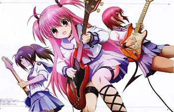 Rocking out, music, beats, cute, angel, rock HD wallpaper