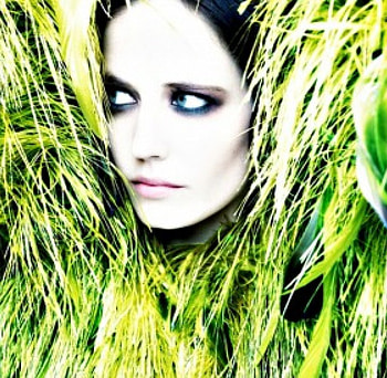 Eva Green, green, face, girl, actress, woman HD wallpaper