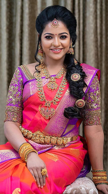 Chitra, tamil vj, saree lover HD phone wallpaper