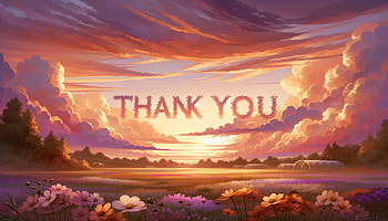 H1: Sunset Gratitude - Thank You, thank you, cloud, flower, nature HD wallpaper