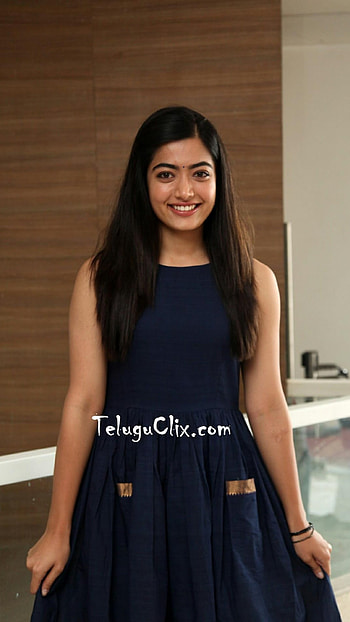 Rashmika Mandanna Video, Navy Blue Dress HD phone wallpaper