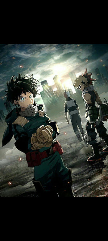 Deku Bakugo y Todoroki, heroes, japon, arte HD phone wallpaper