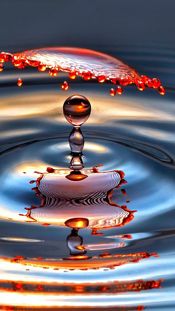 Water Drop Notch, Dancing, Water Drops HD phone wallpaper